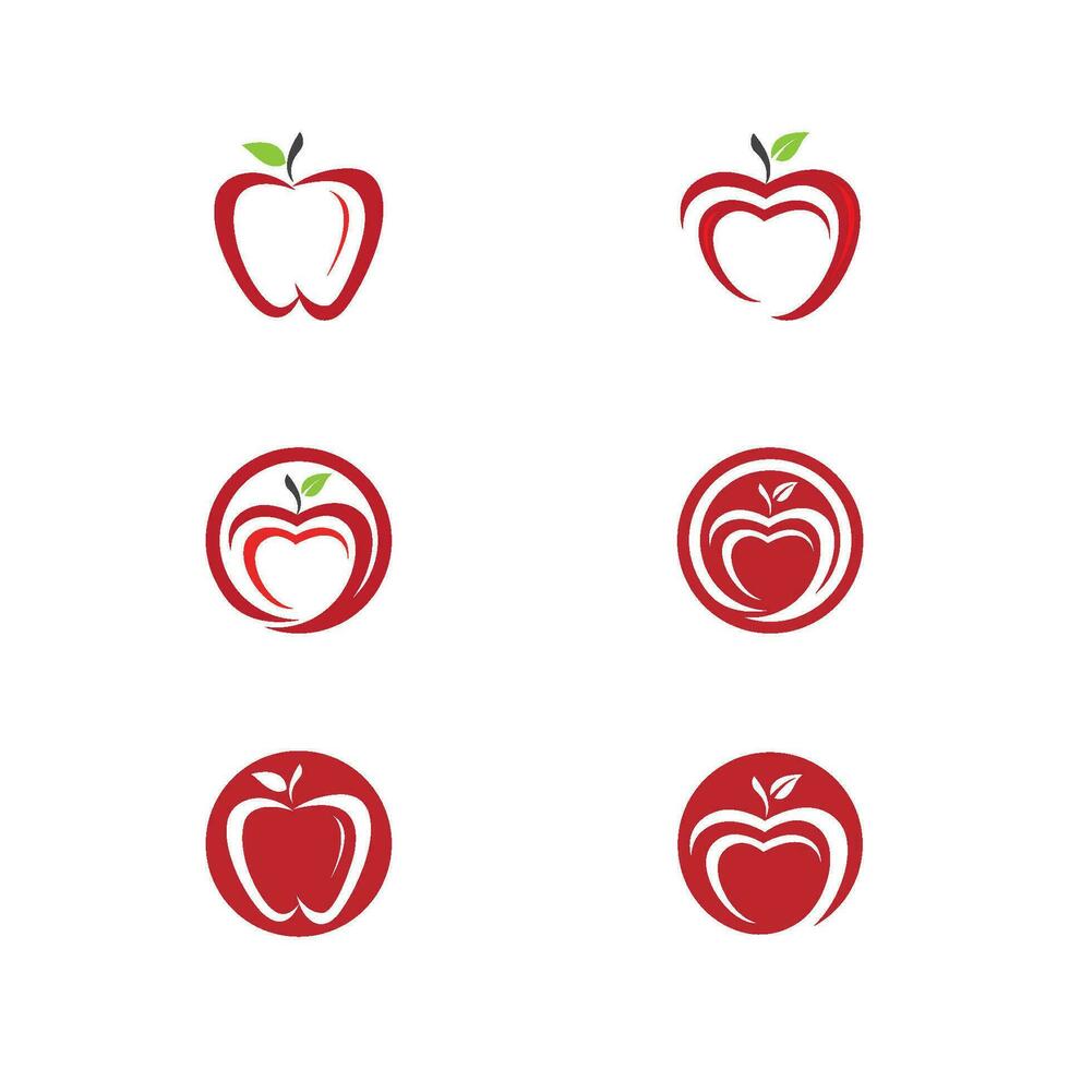 diseño de ilustración de vector de manzana