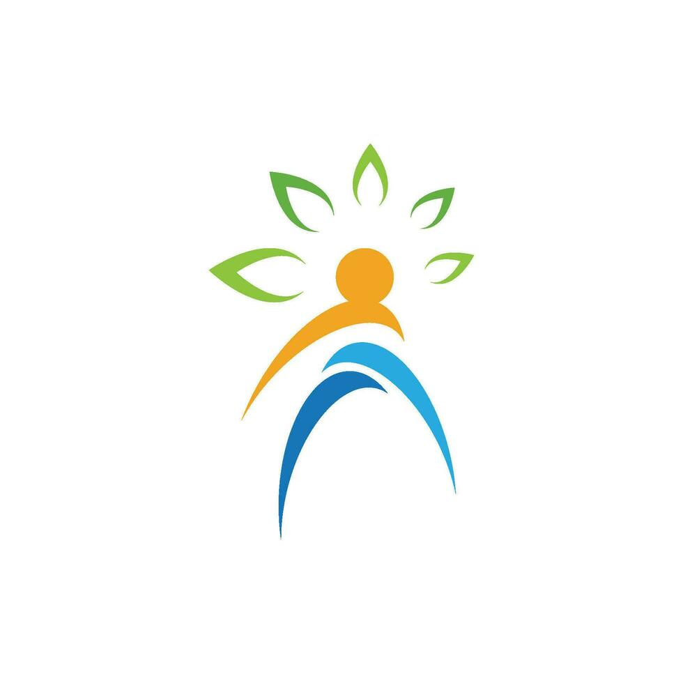 Human character logo sign vector