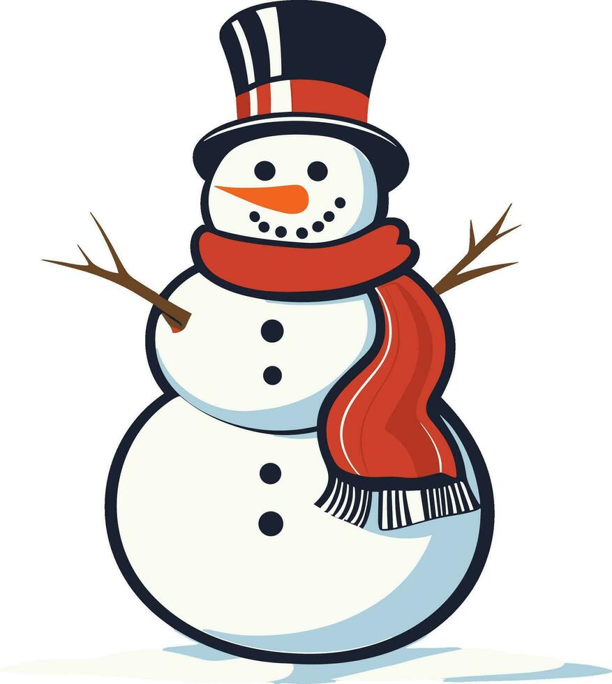 Cute Snowman Christmas Illustration vector