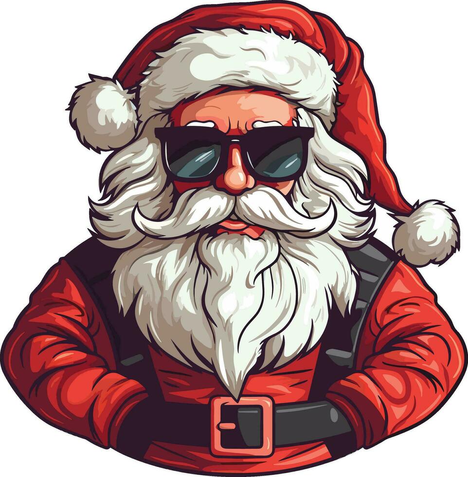 blanco barba Papa Noel ilustración vector