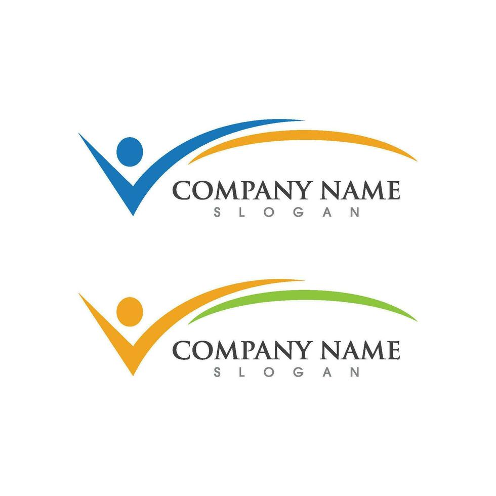 Human character logo sign vector