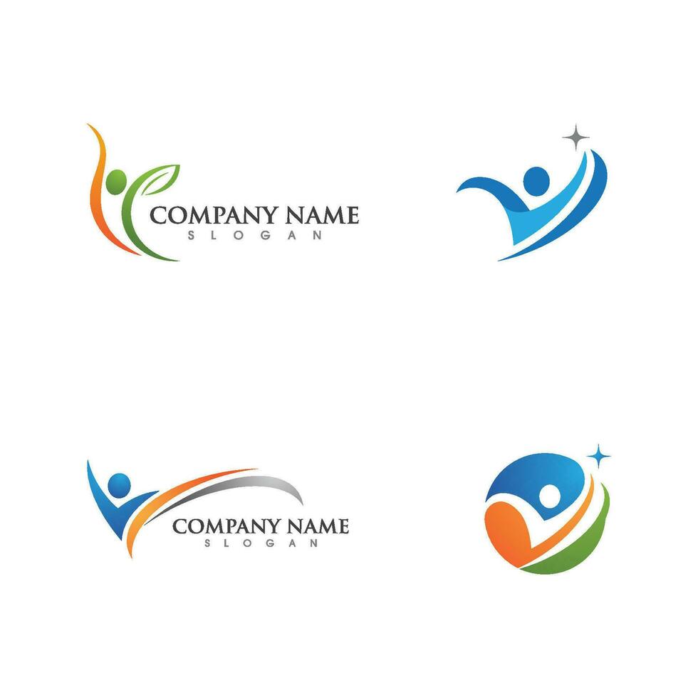 Human character logo sign vector