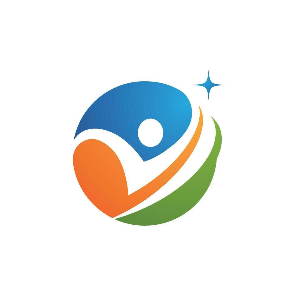 Human character logo sign vector