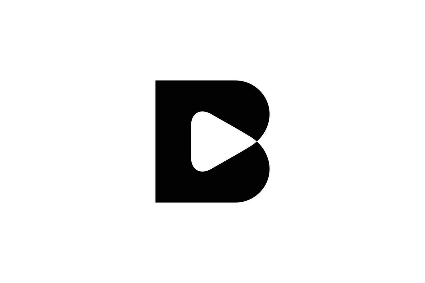 Letter B Play Logo Design Template vector