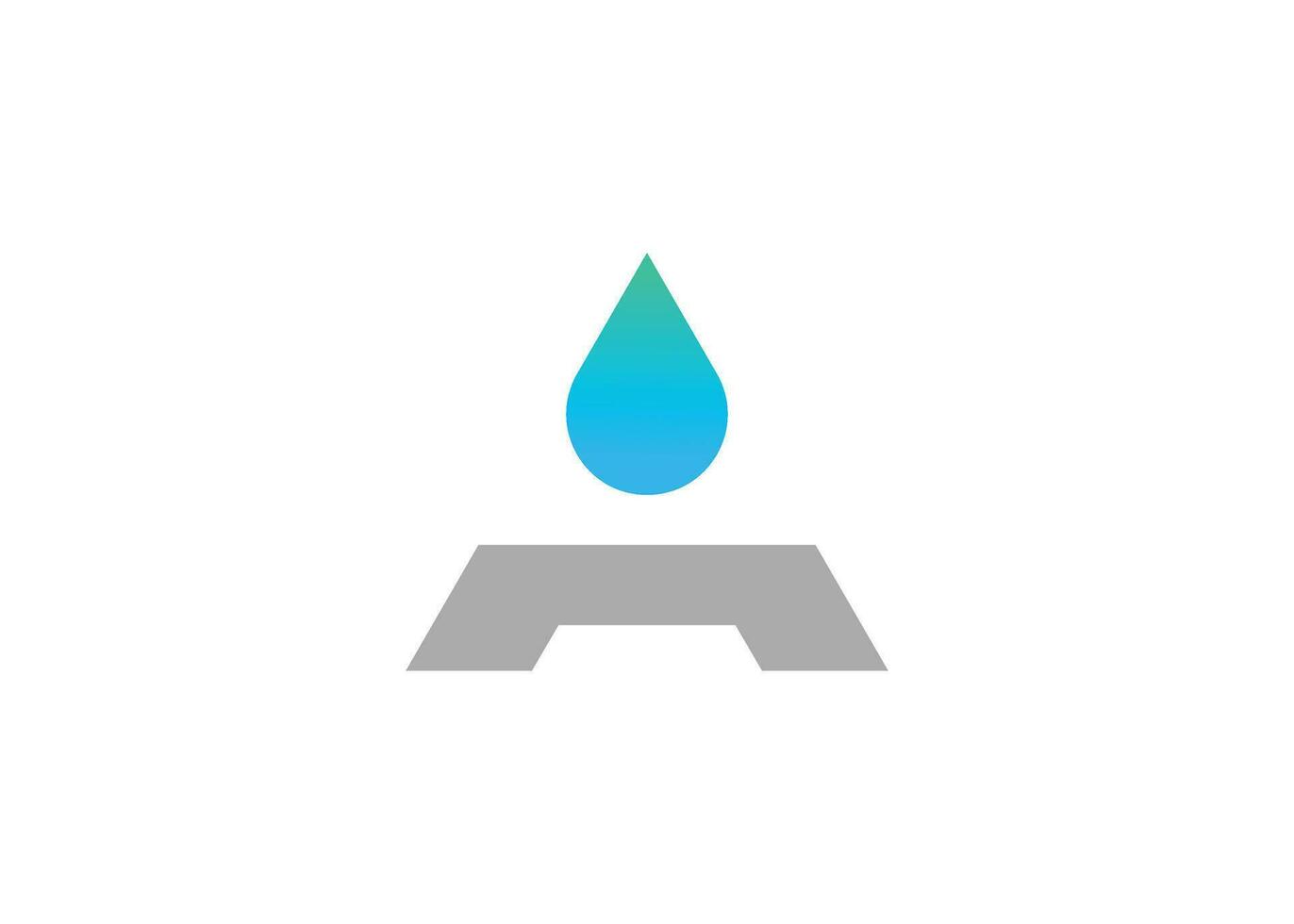 Modern letter A water drop logo design vector template