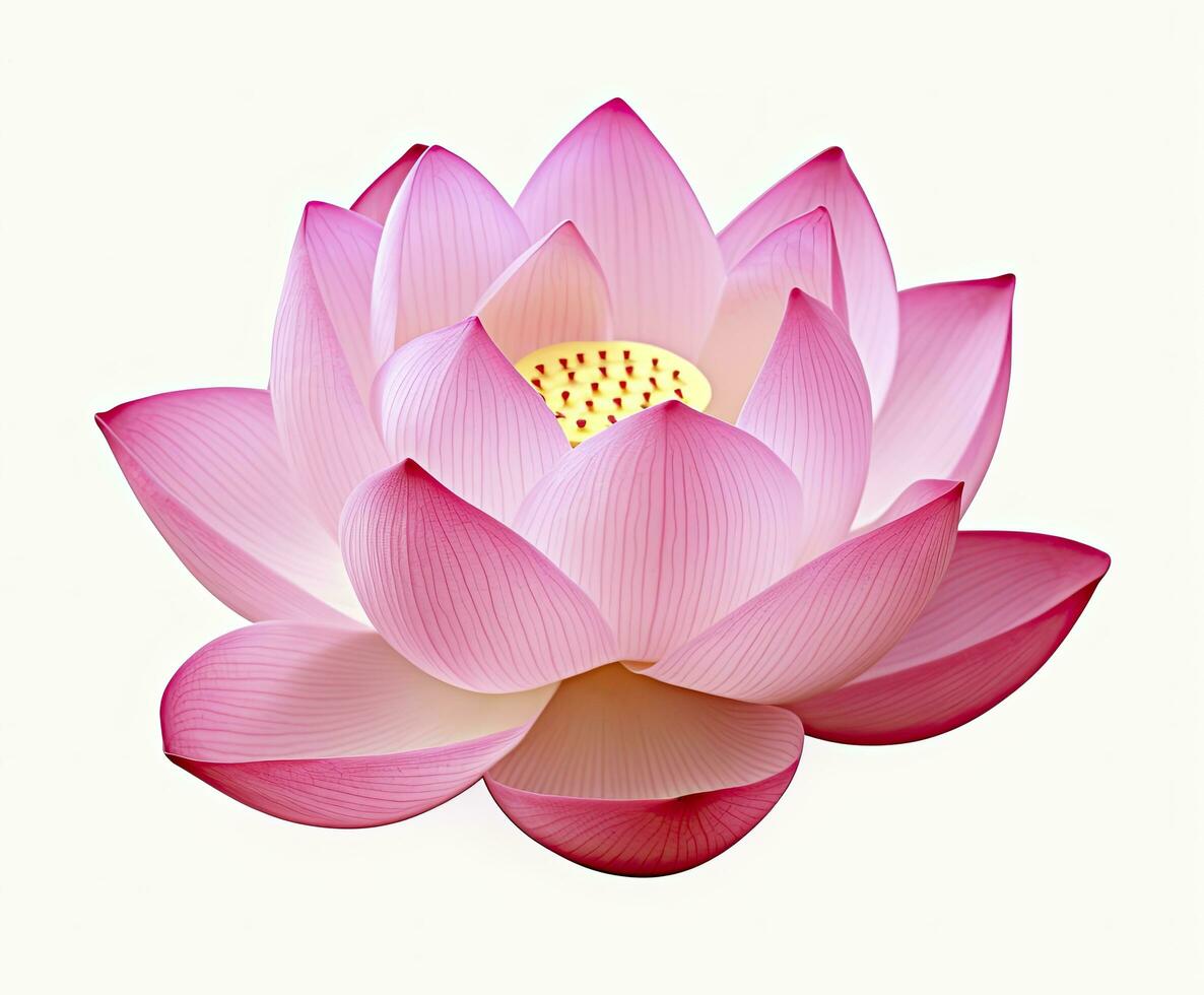 AI generated Lotus flower on white background. AI Generated photo
