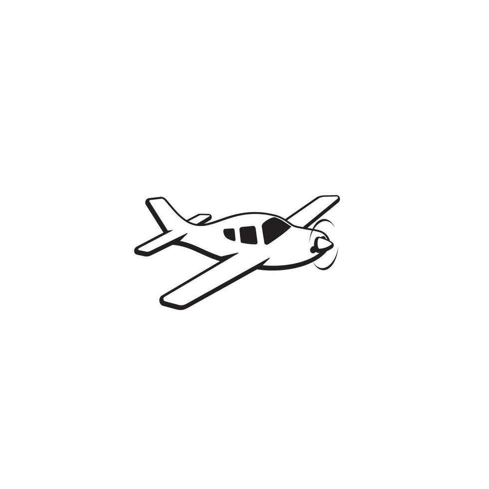 Plane logo or icon design vector