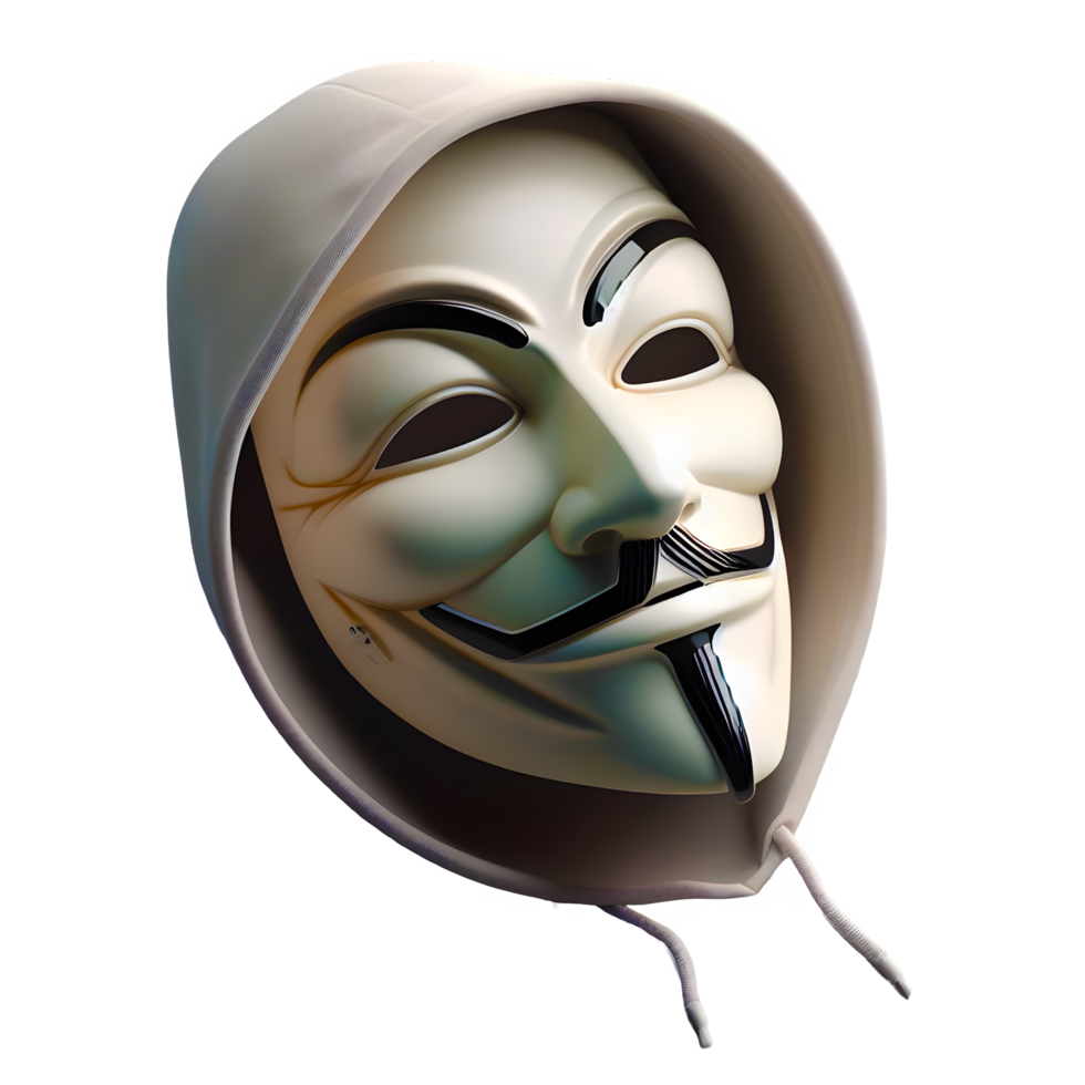 AI generated Anonymous mask isolated on transparent background 35241192 PNG