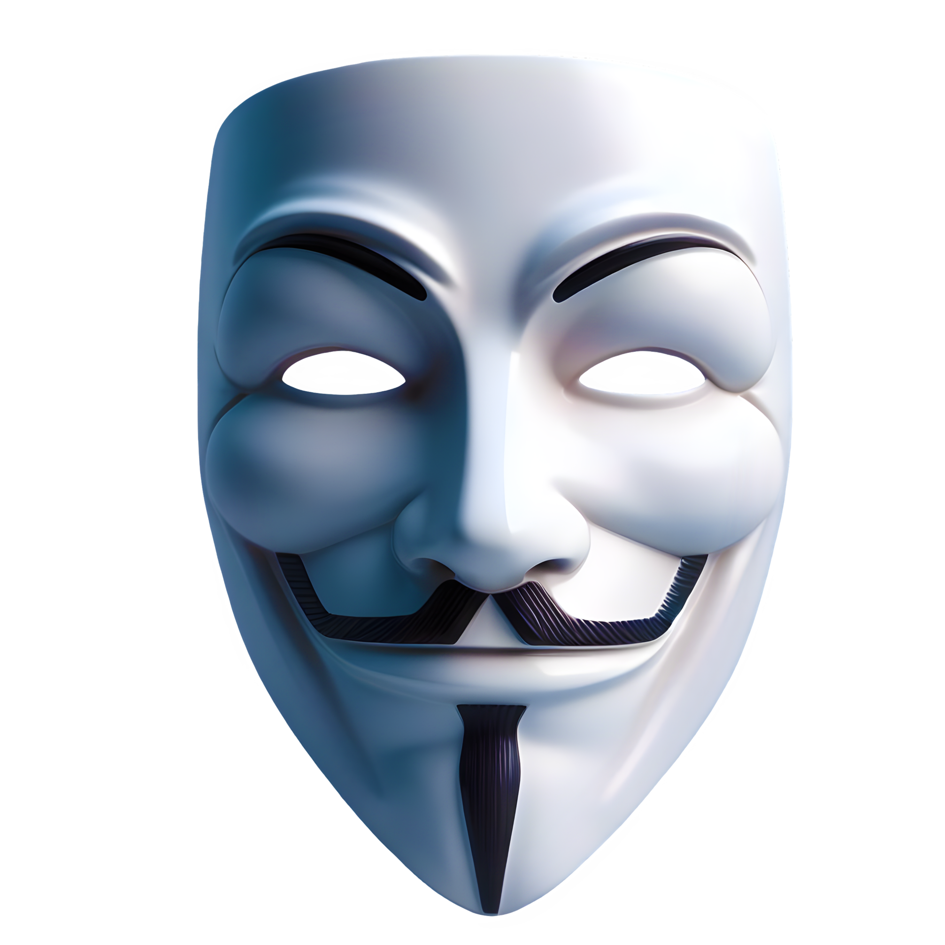 AI generated Anonymous mask isolated on transparent background