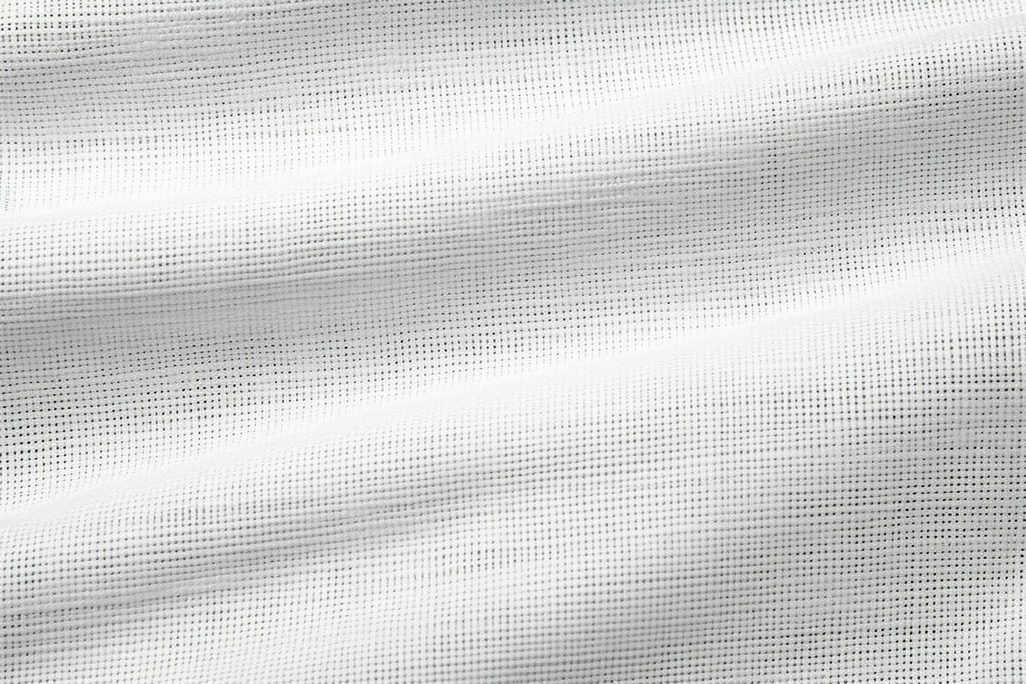 AI generated Fabric canvas woven texture white background photo