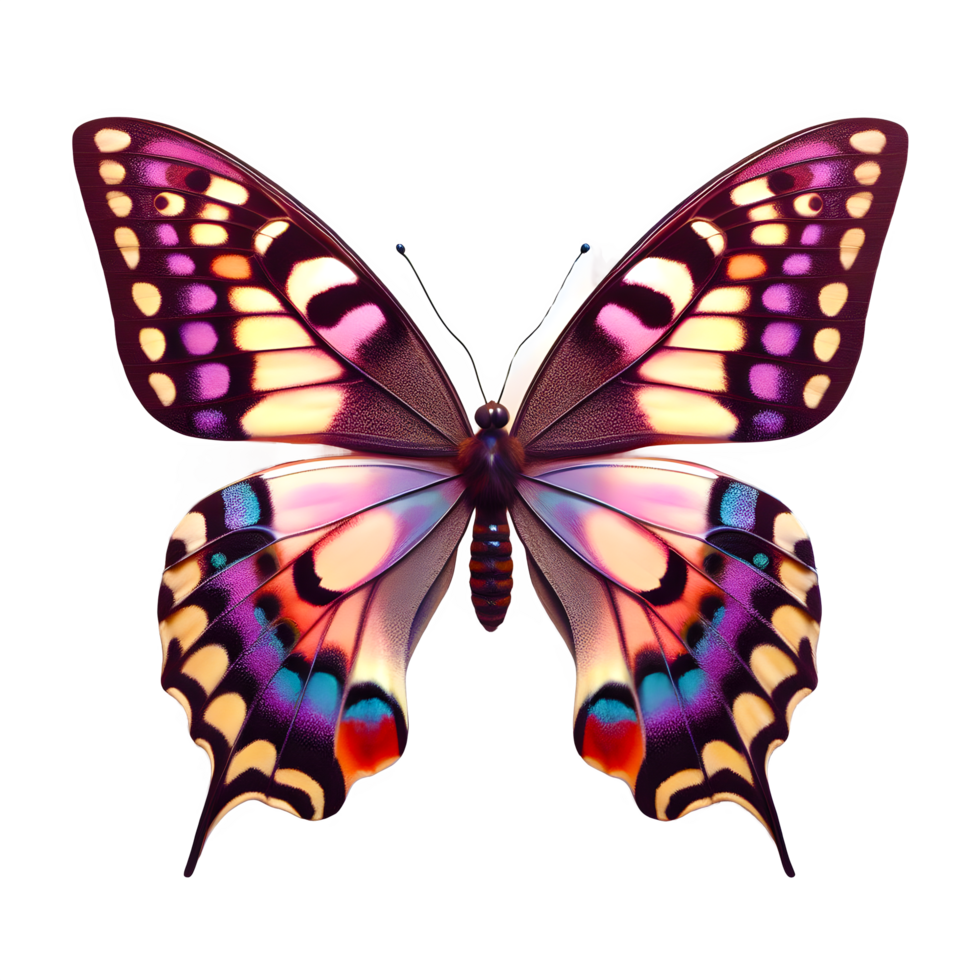 AI generated butterfly front view isolated on transparent background png