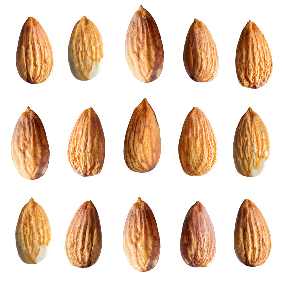 AI generated Almonds isolated on transparent background png