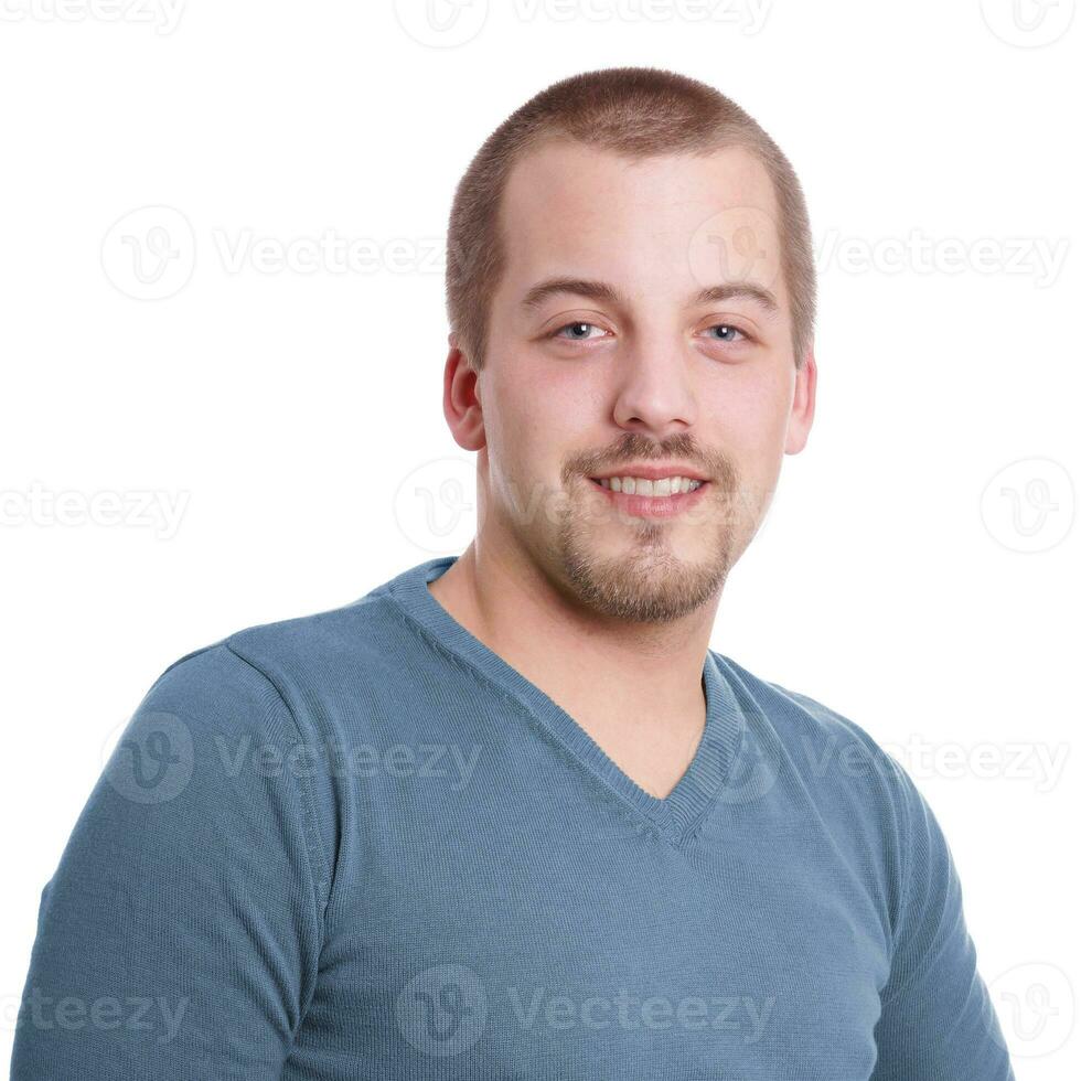 joven hombre con barbas de chivo foto