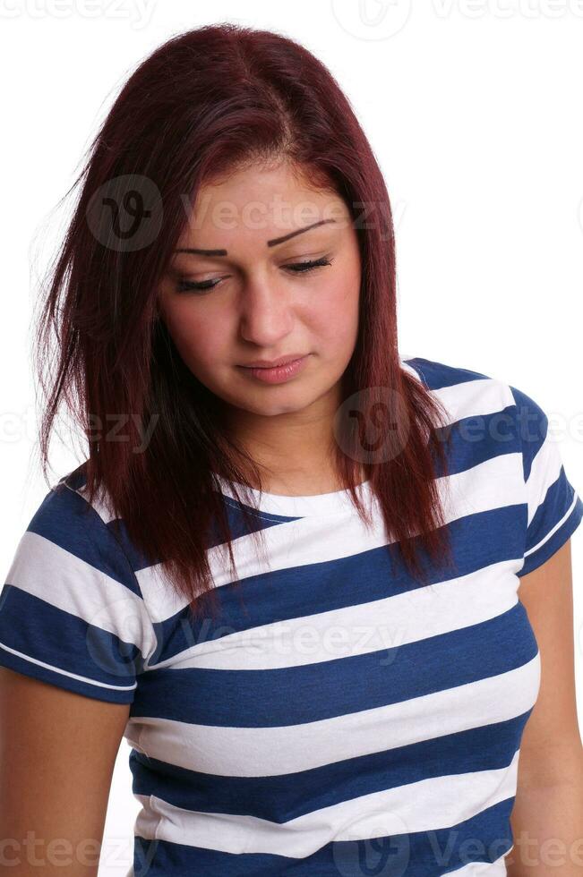sad young woman photo