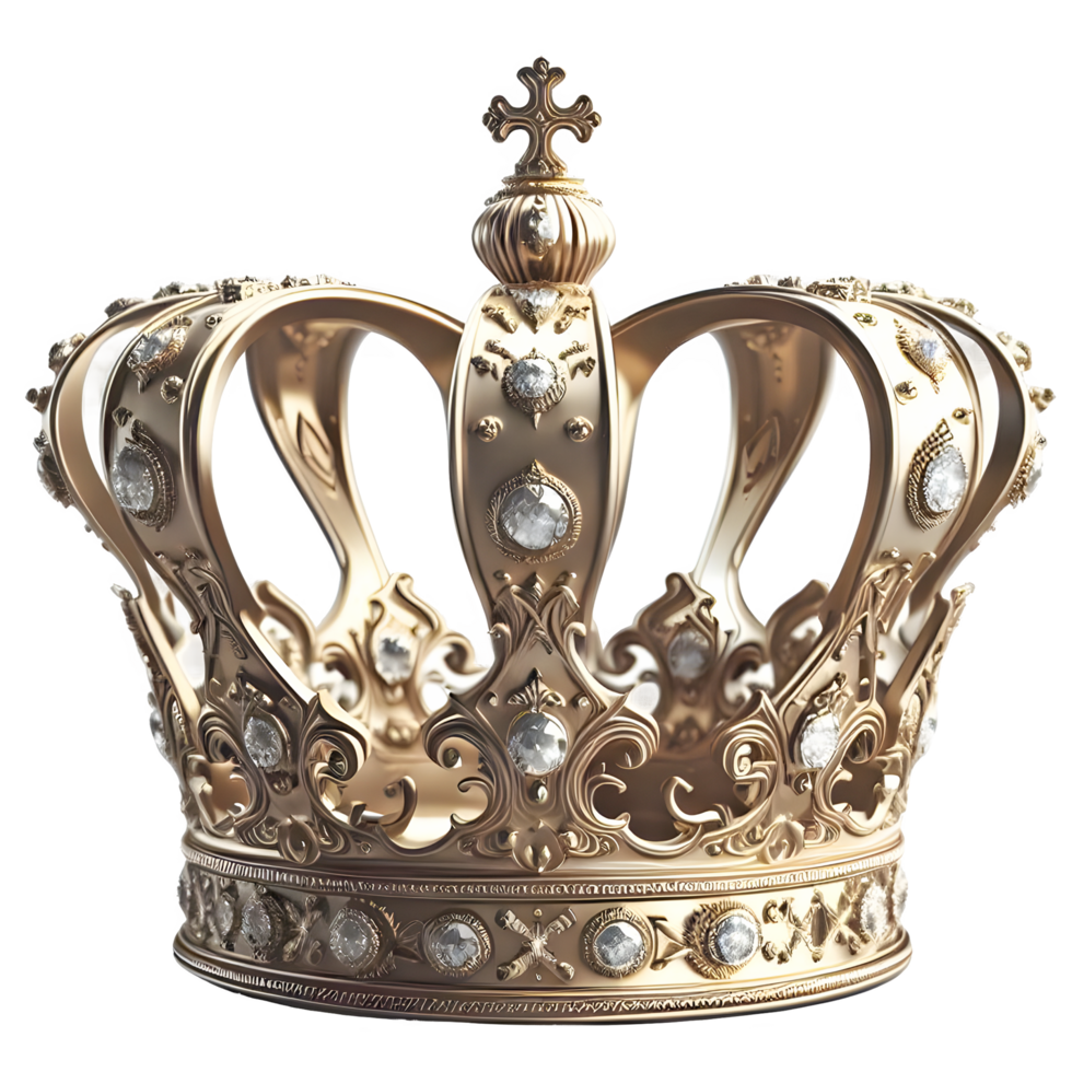 AI generated Queen crown isolated on transparent background png
