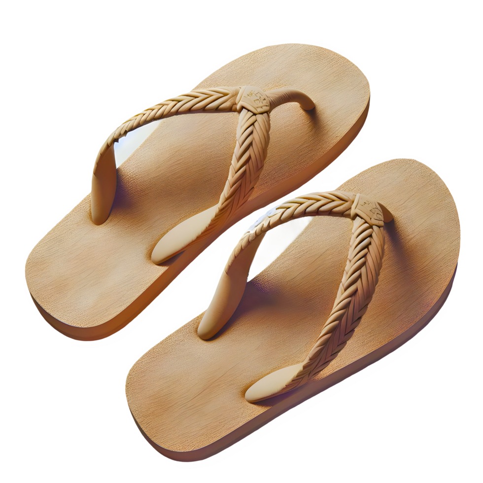 AI generated pair of slippers isolated on transparent background png