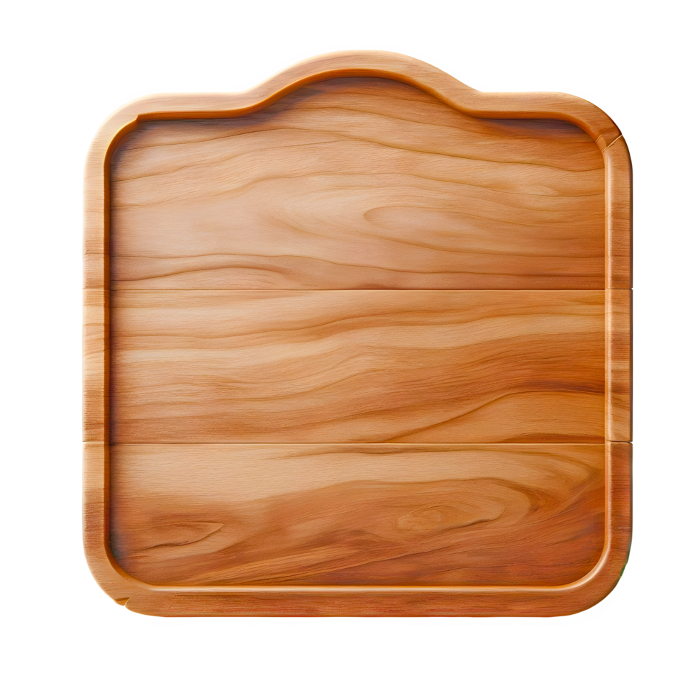 AI generated Wood signboard isolated on transparent background png