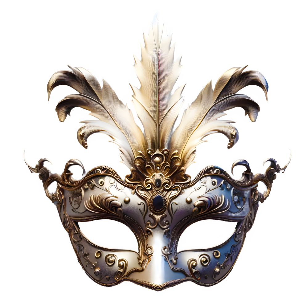 AI generated Carnival mask isolated on transparent background png