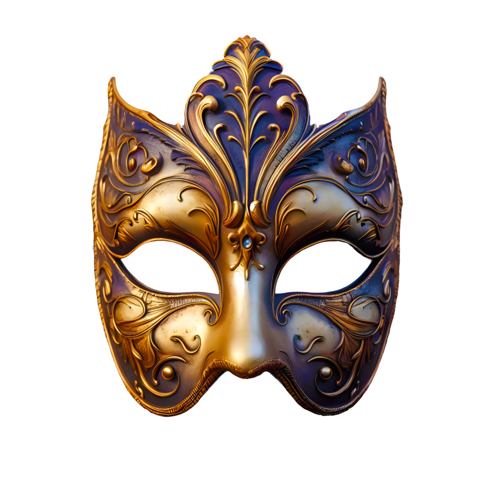 ai gegenereerd carnaval masker geïsoleerd Aan transparant achtergrond png