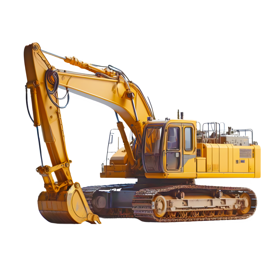 AI generated Excavator isolated on transparent background png