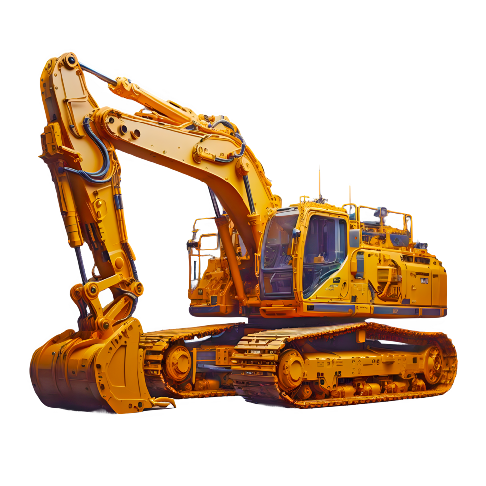 AI generated Excavator isolated on transparent background png