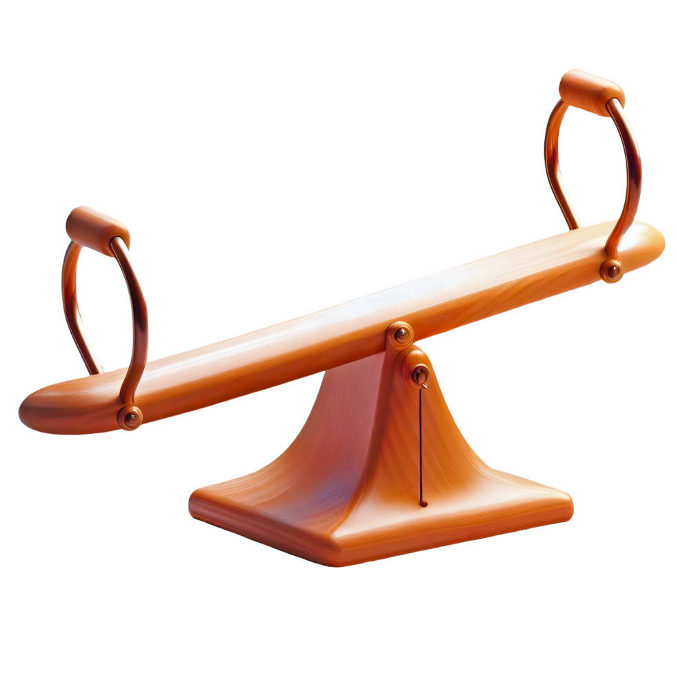 AI generated seesaw isolated on transparent background png