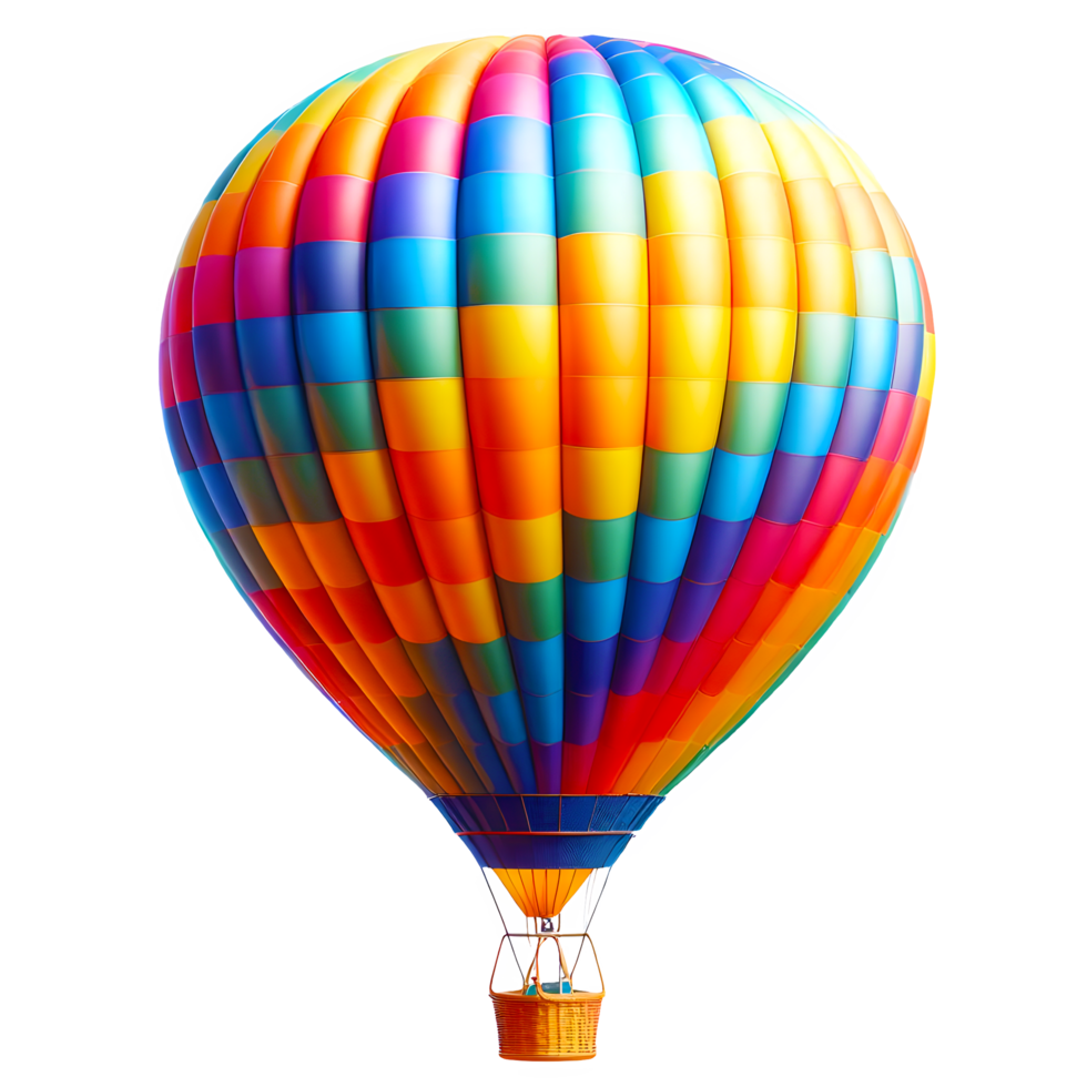 AI generated hot air balloon isolated on transparent background png