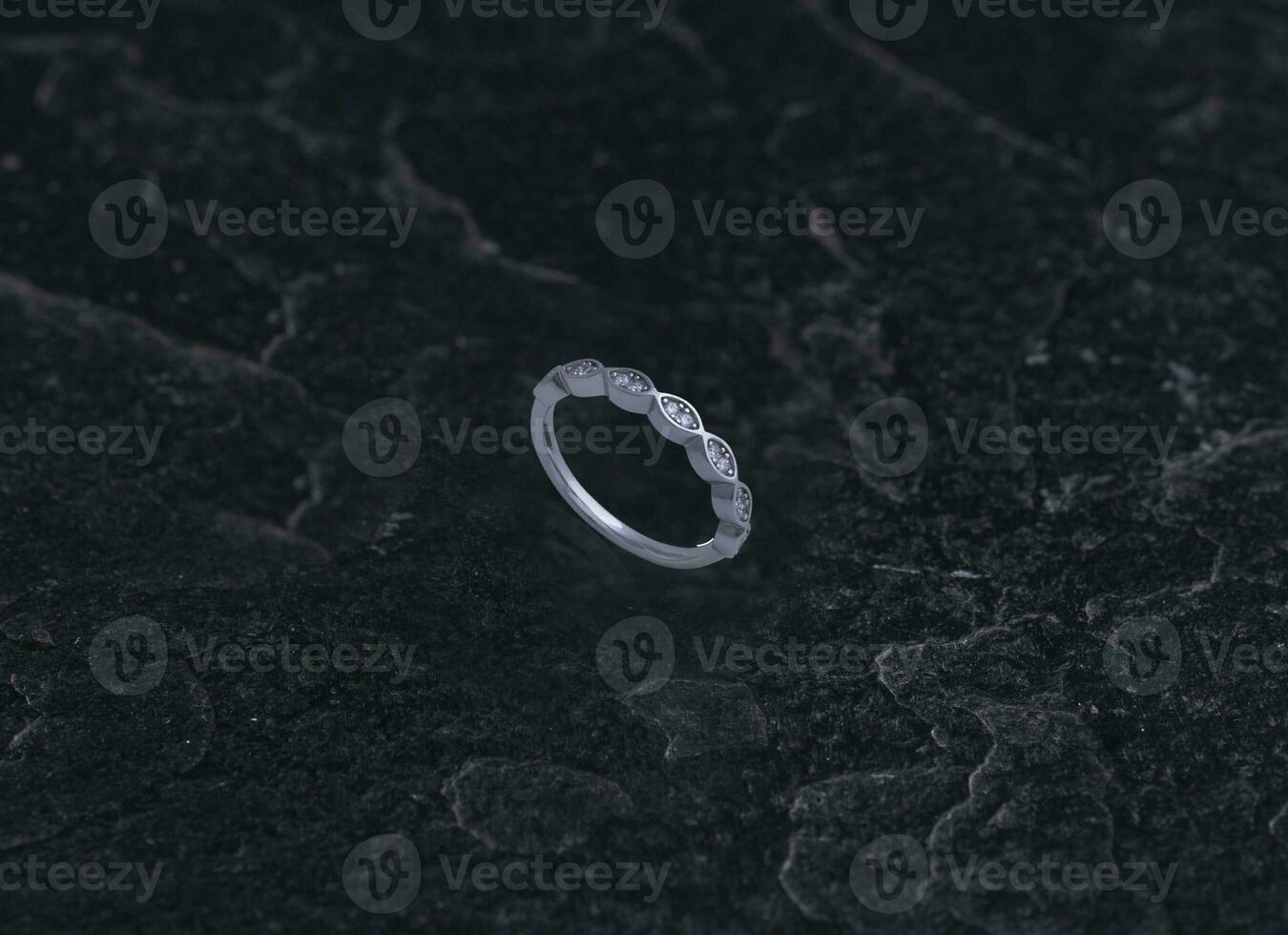 Silver Ring Indian jewellery also know as jewellery, jewel or jewellery on dark background photo