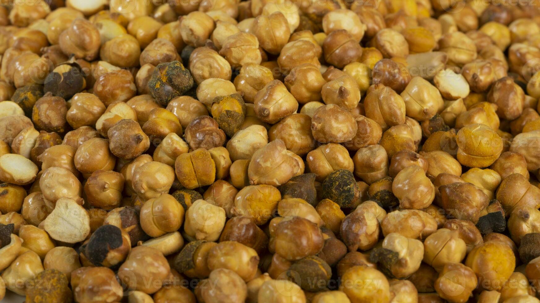 Roasted Chickpea or Dry Gram on White Background photo