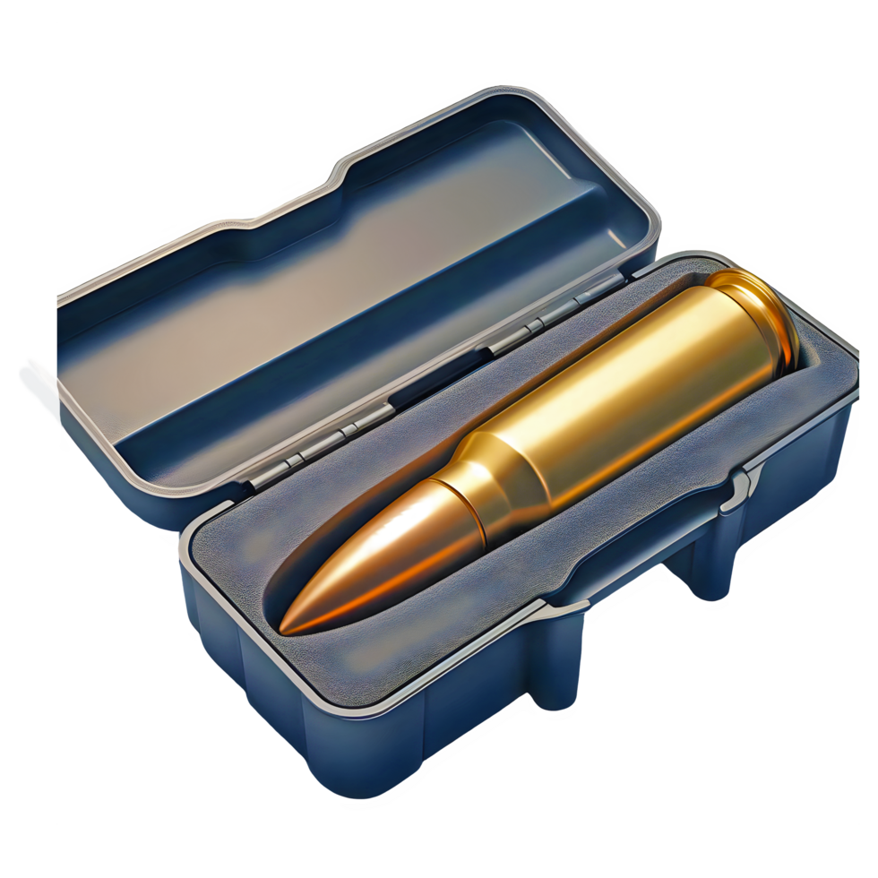 AI generated Bullet in case isolated on transparent background png