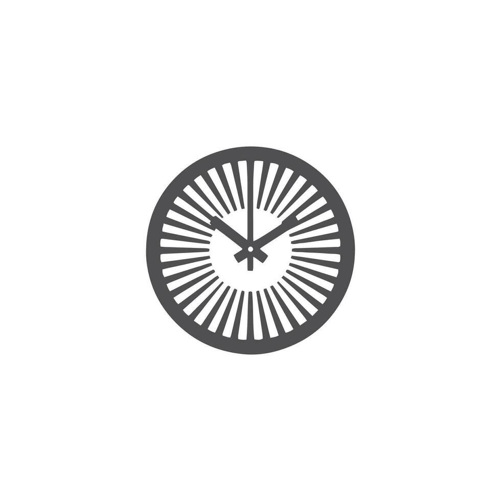 un logo de reloj icono diseño vector reloj silueta hogar reloj aislado en blanco antecedentes