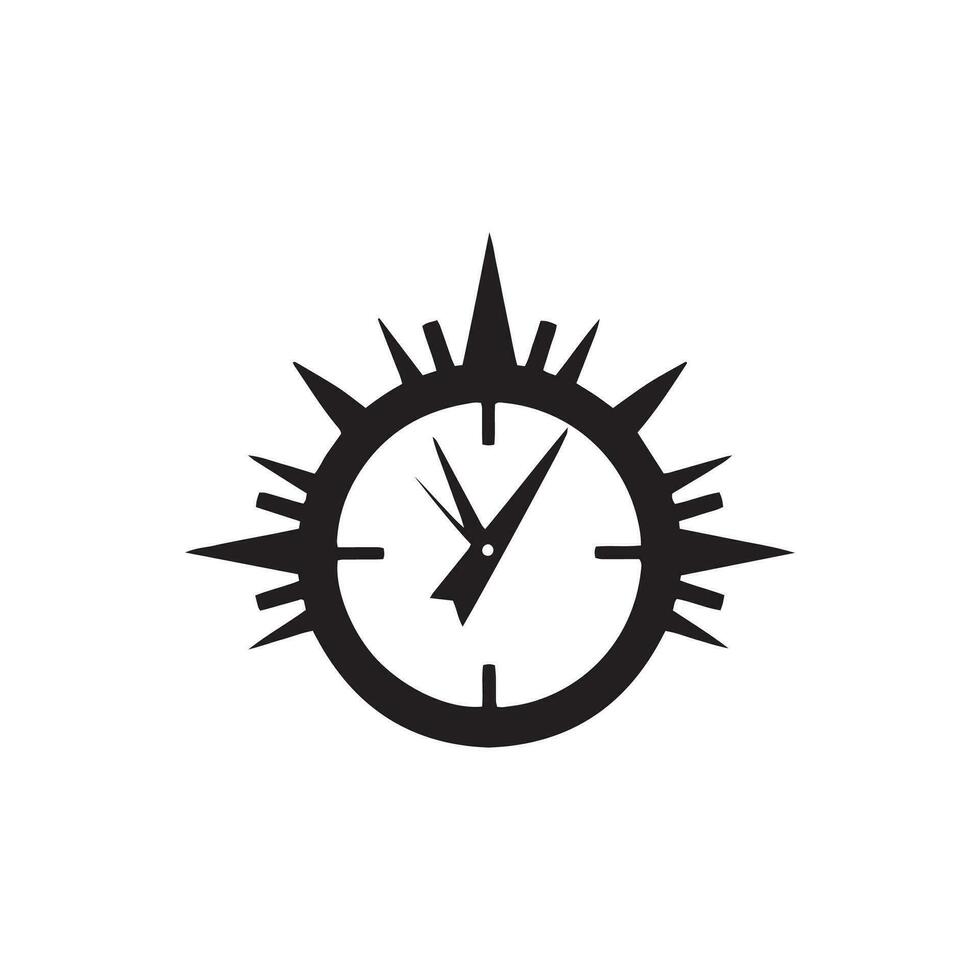 un logo de reloj icono diseño vector reloj silueta, hogar reloj aislado en blanco antecedentes.