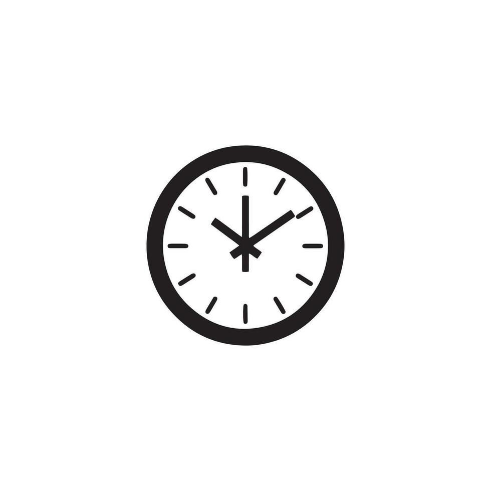 un logo de reloj icono diseño vector reloj silueta hogar reloj aislado, en blanco antecedentes