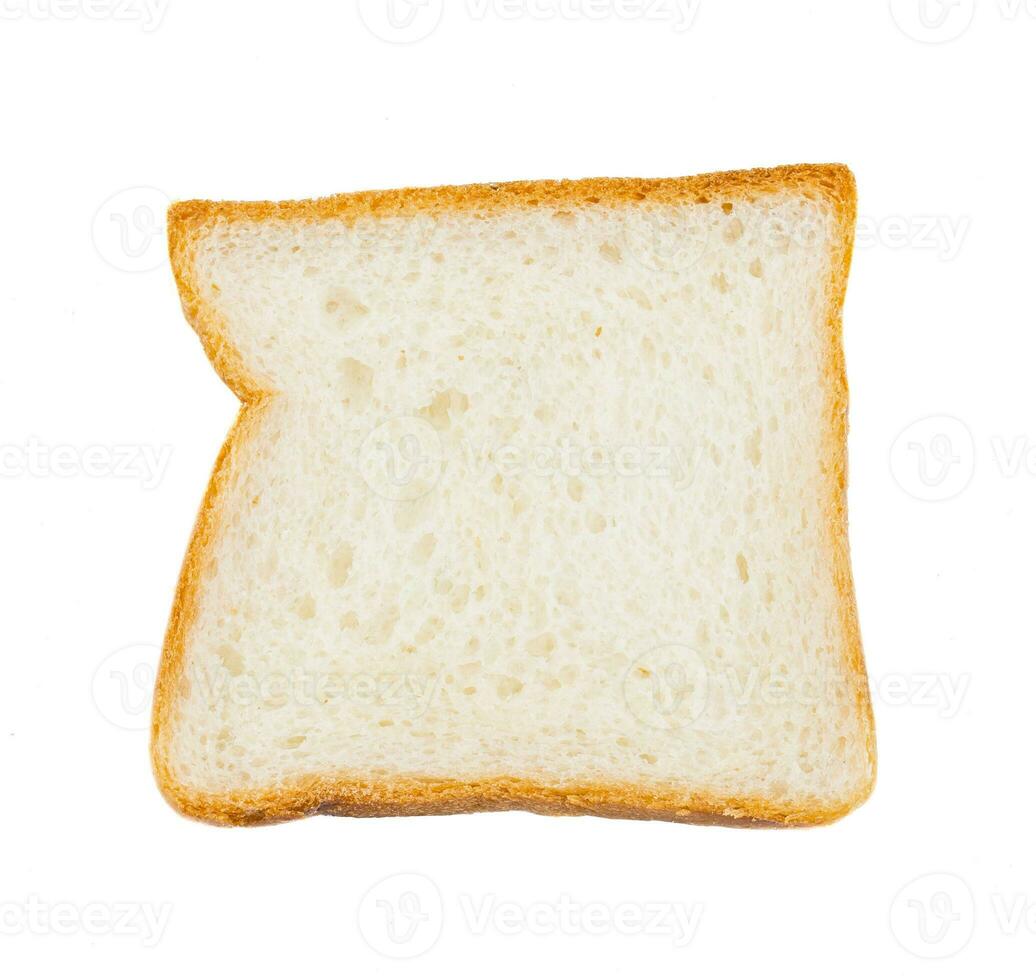 Single Sliced Bread on White Background photo