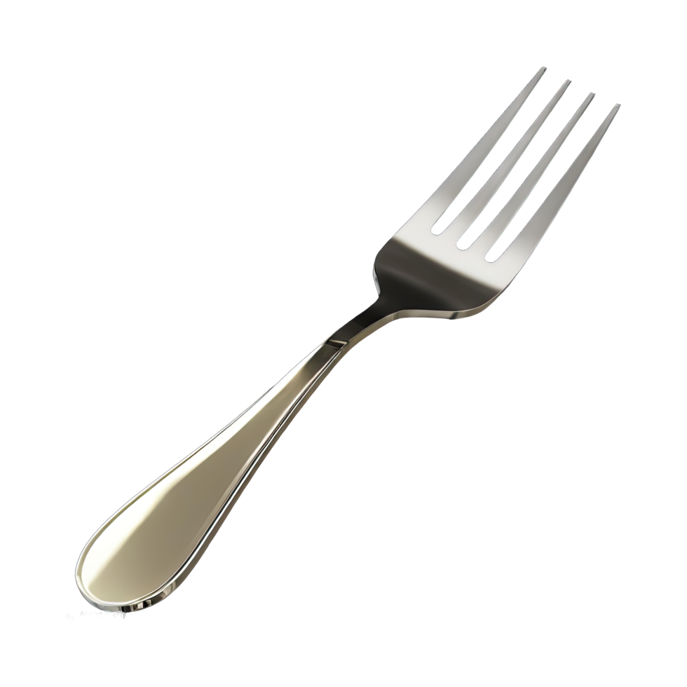 AI generated fork isolated on transparent background png