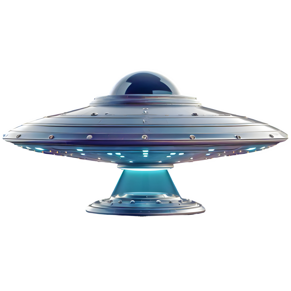 AI generated ufo isolated on transparent background png