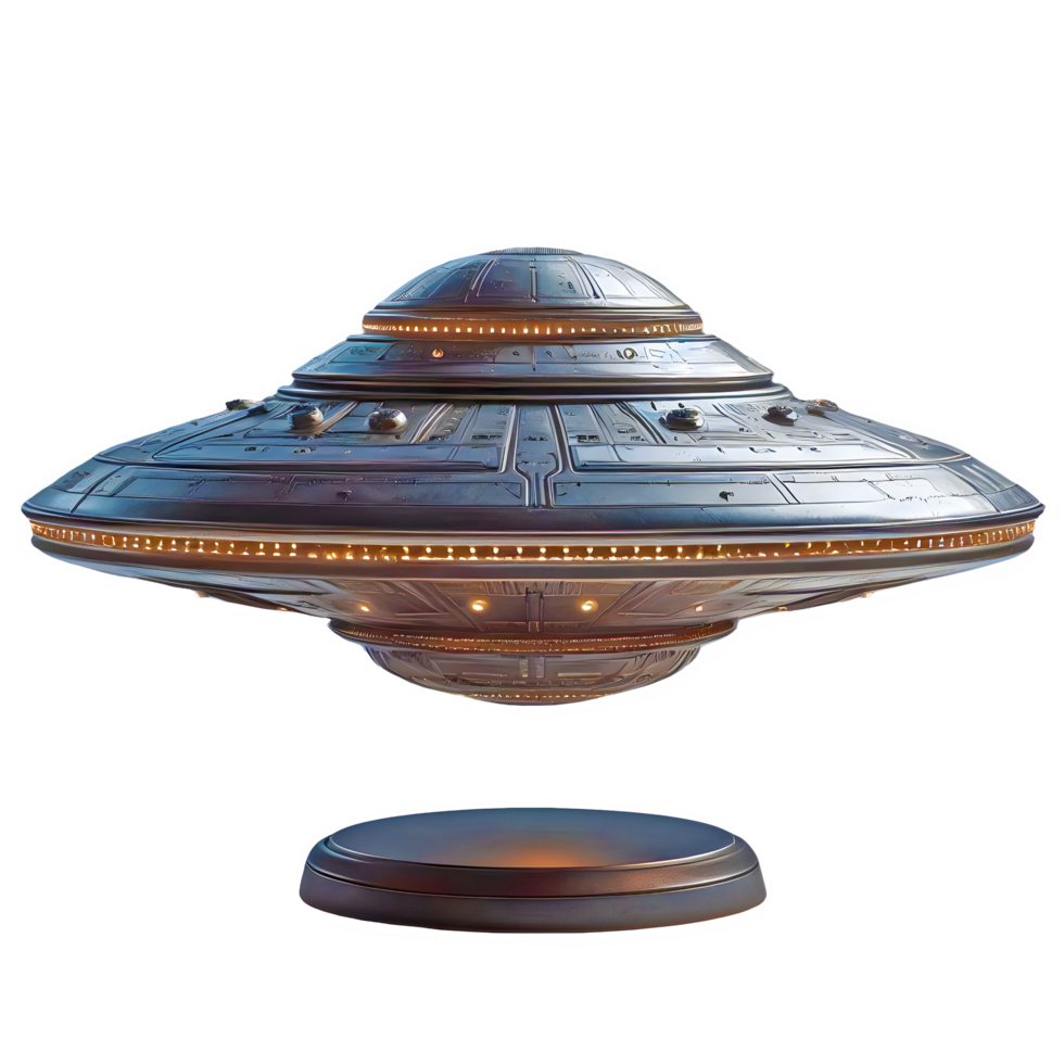 AI generated ufo isolated on transparent background png