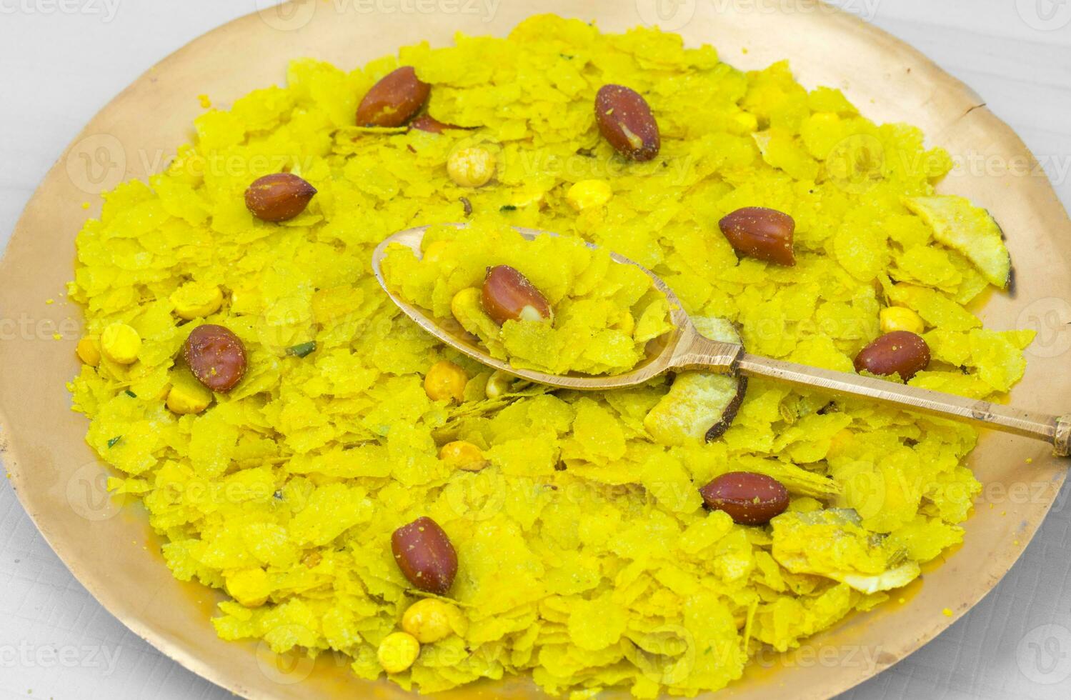 Indian Spicy And Crispy Popular Breakfast Poha Chivda photo