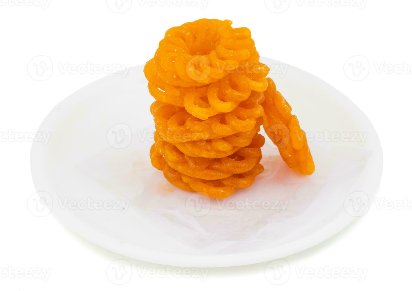 Indian Sweet Food Imarti on white Background photo