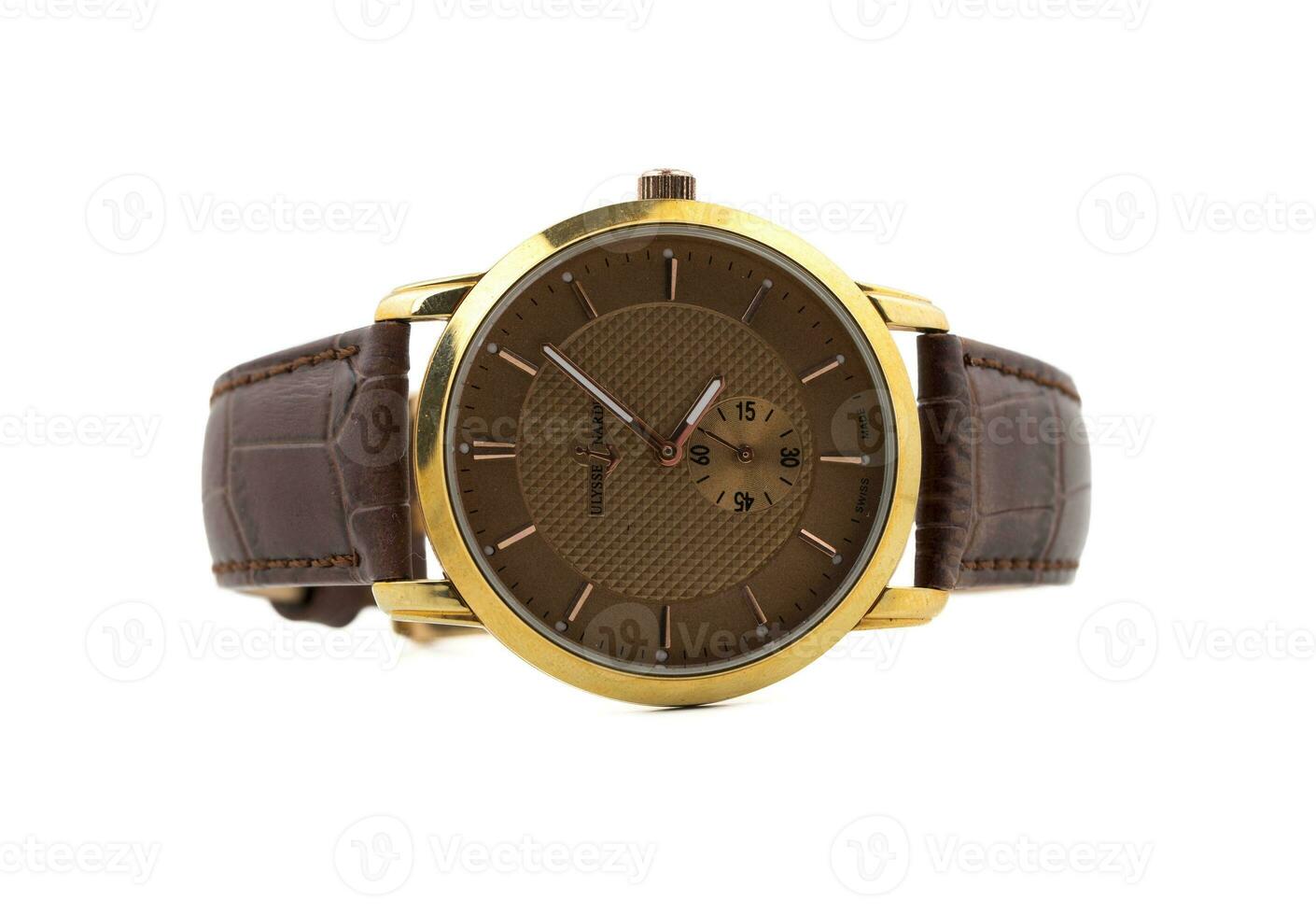 Luxury Watch with a Leather Strap photo