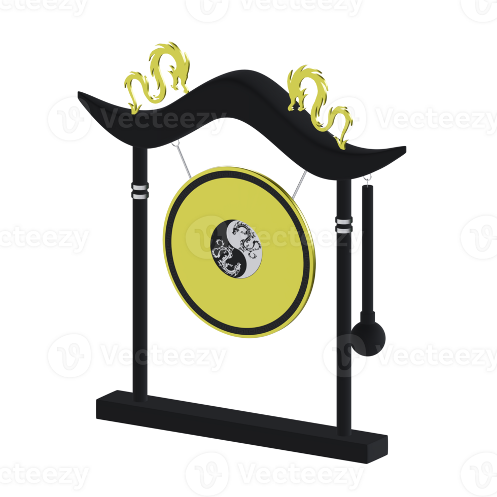 A gong with the symbol of the sun and moon on it 35244212 PNG