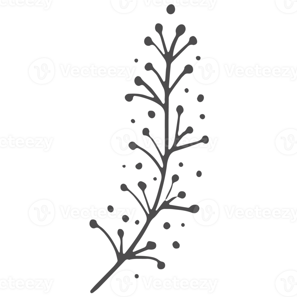 Sketched collection of woodland line png
