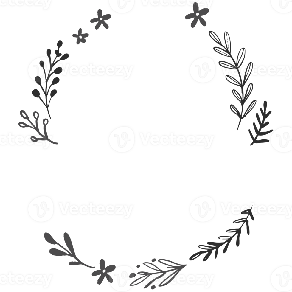 Sketche collection of woodland line. png