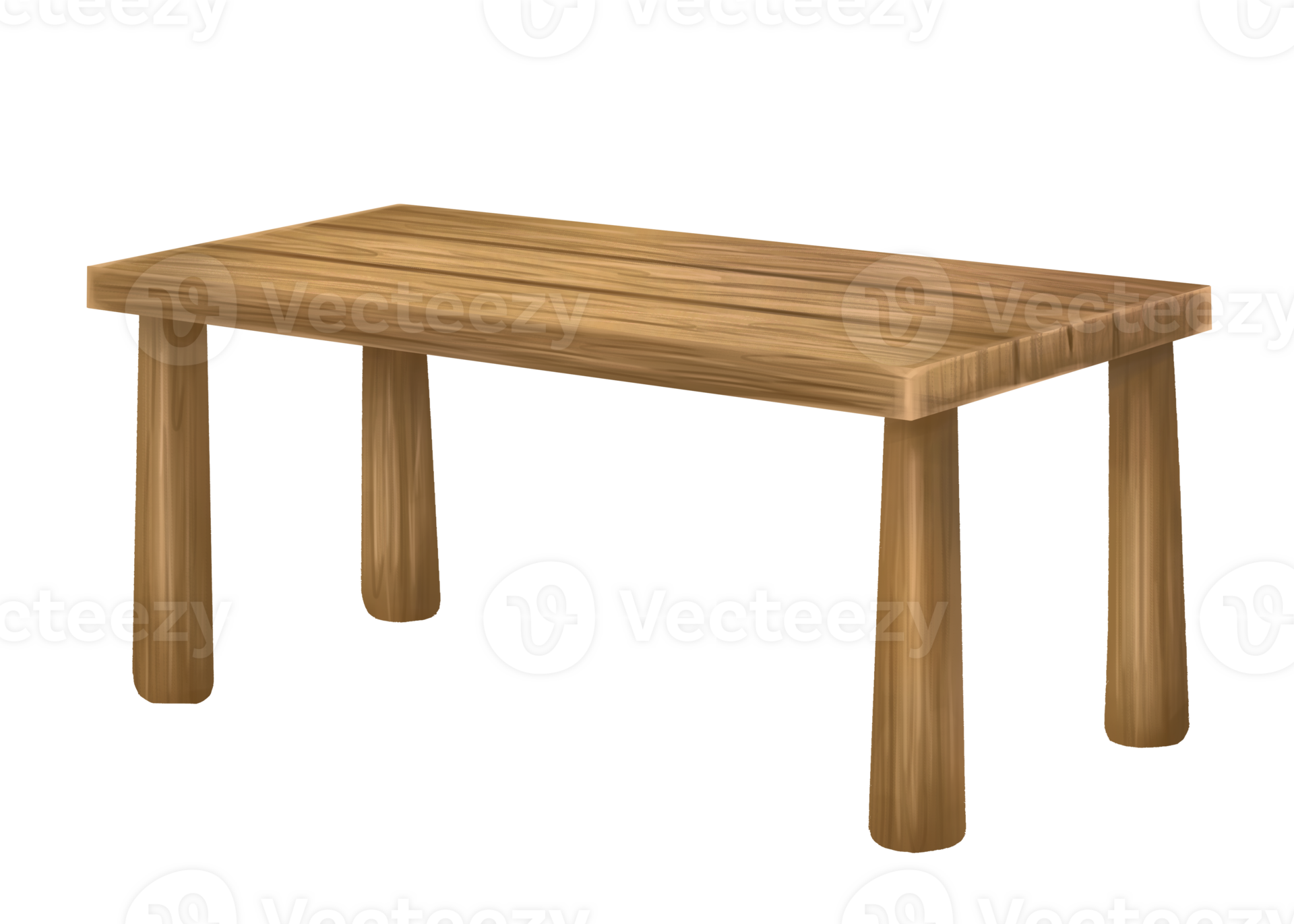 The table is made of light textured wood . Furniture for terraces