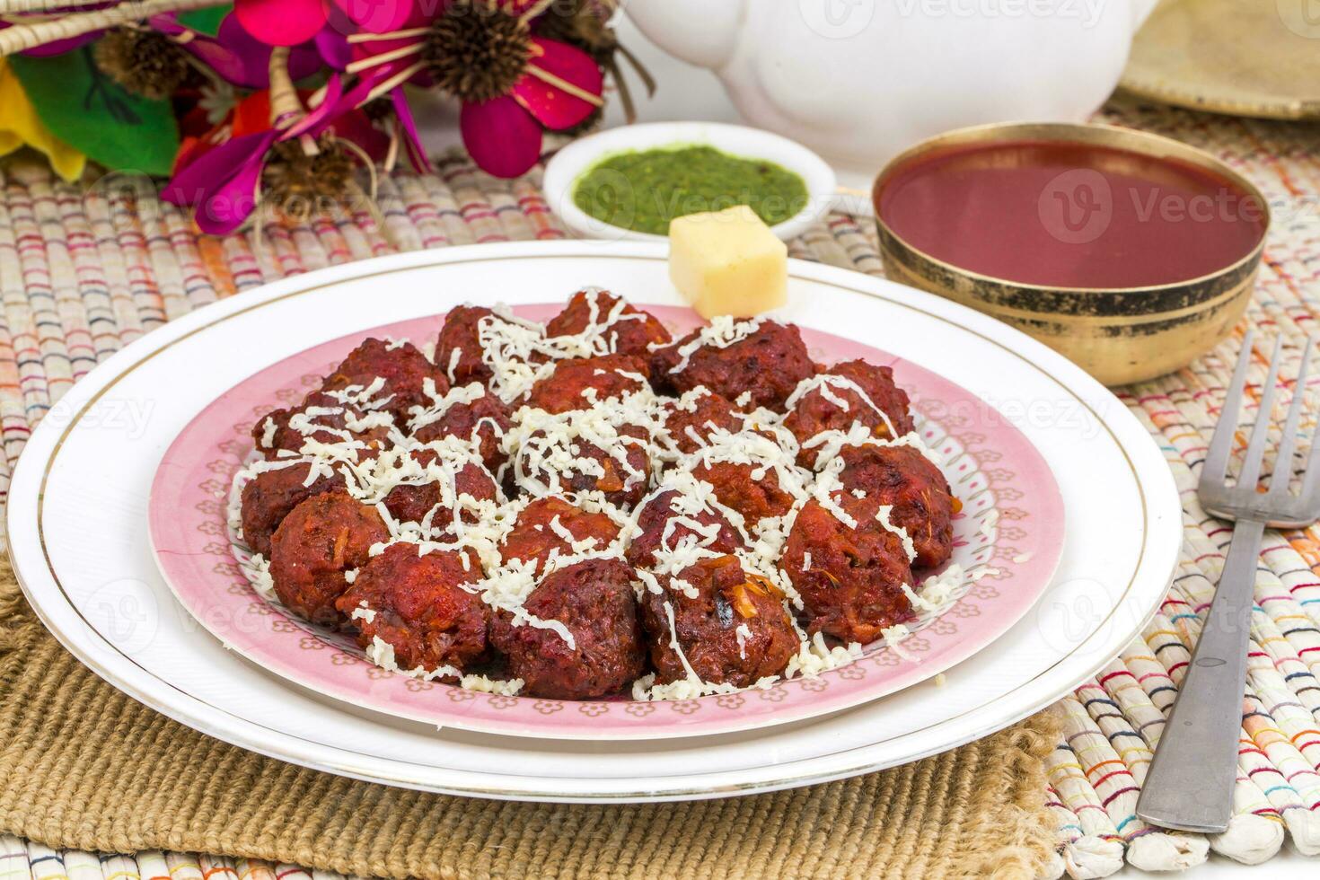 Indian Cuisine Vegetable Manchurian photo