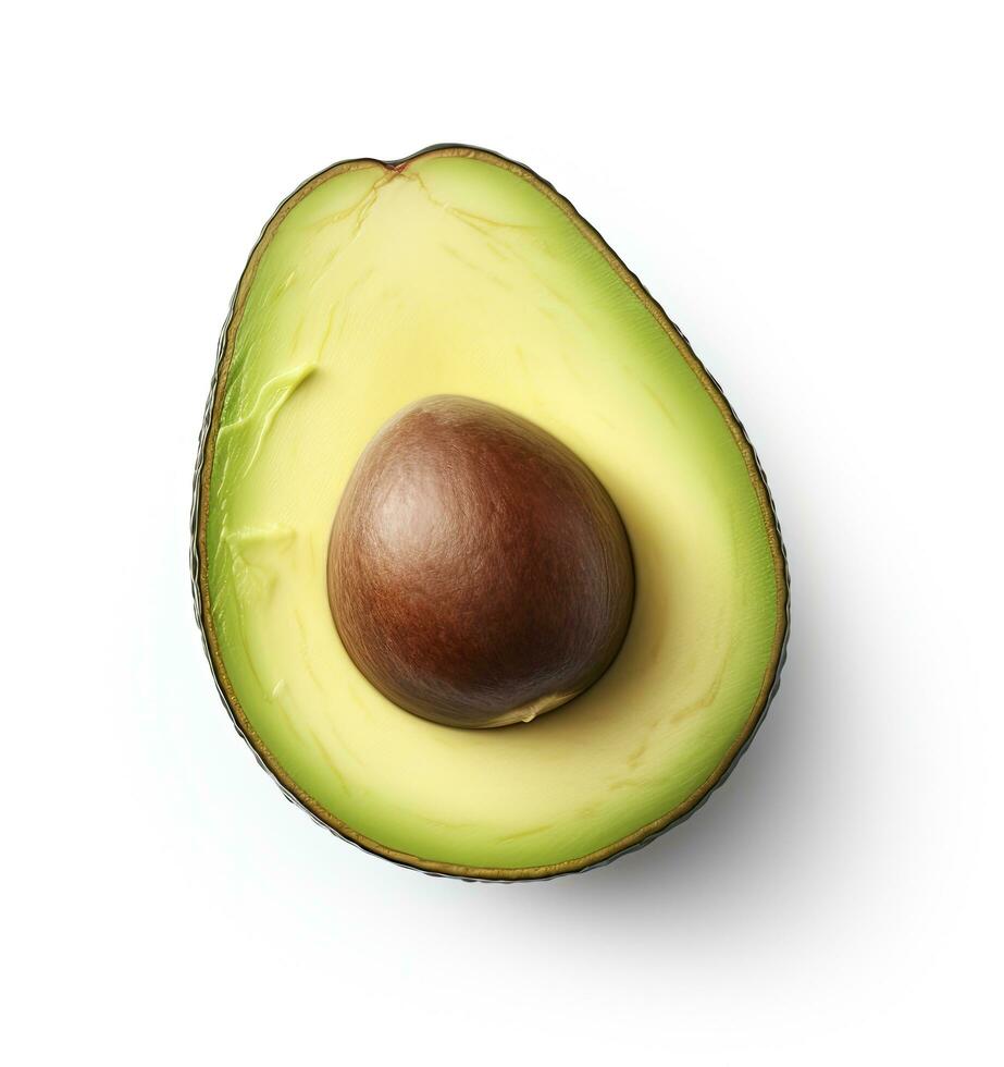 ai generado aguacate en blanco antecedentes. ai generado foto