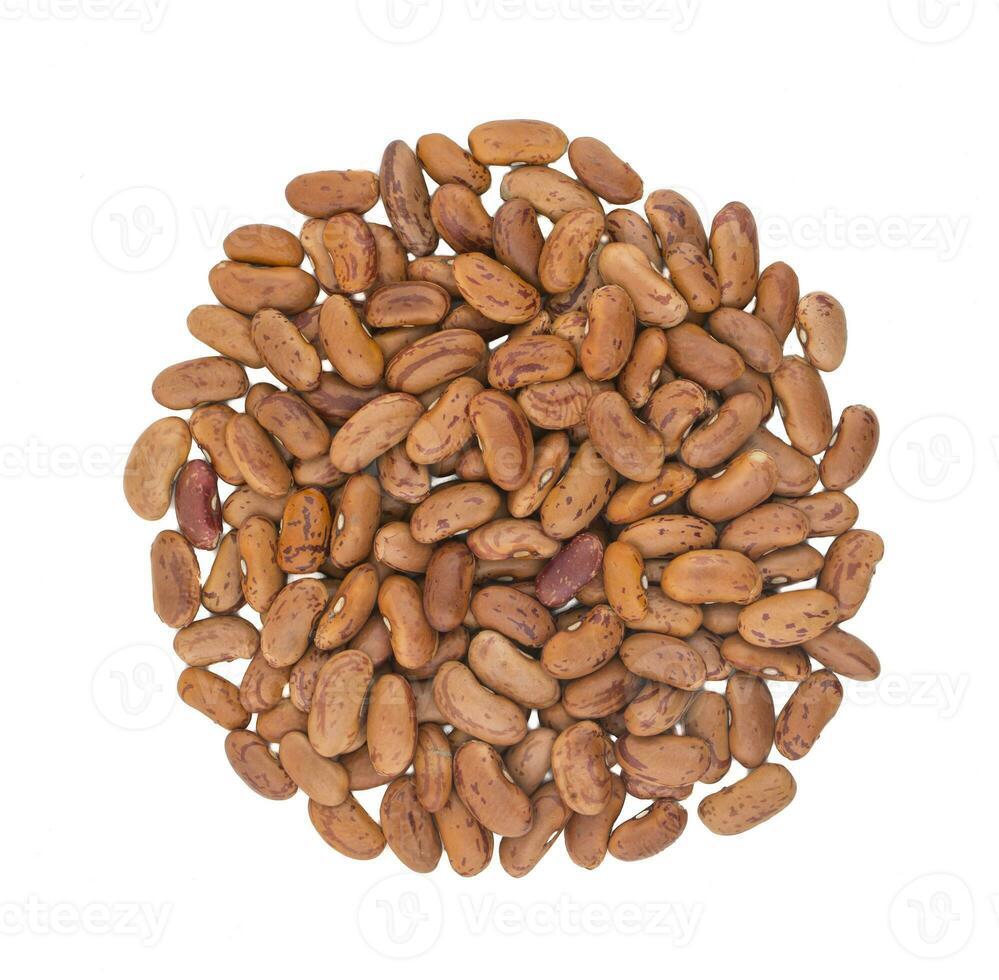 Heap of Red Kidney Beans on White Background photo