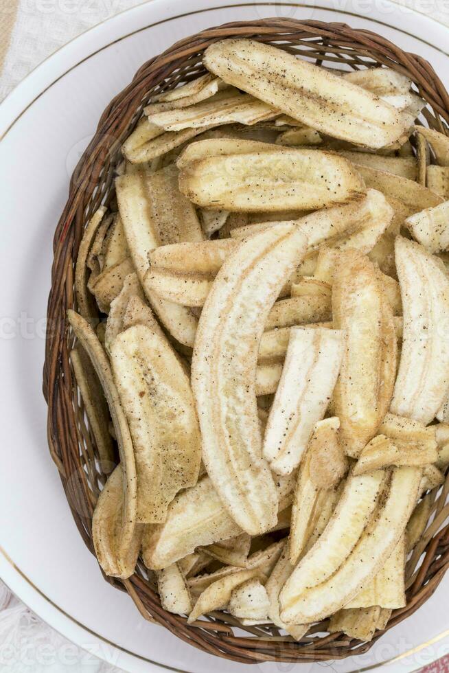 Banana Chips Popular Deep Fried Tea Time Snack photo
