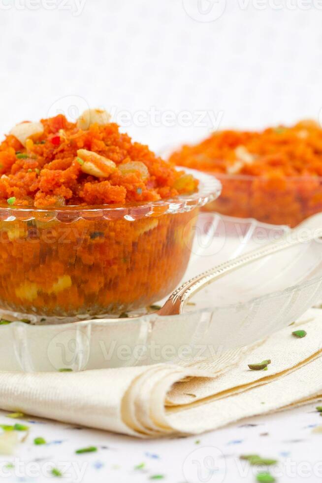 Indian Popular Sweet Food Carrot Halwa photo