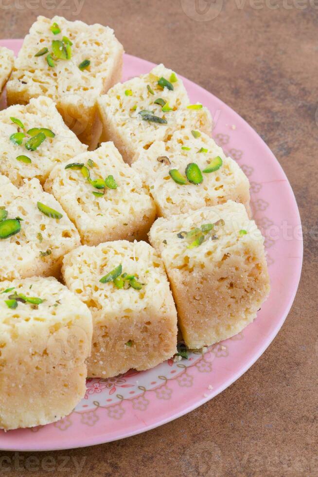 Indian Traditional Sweet Food Mysore Pak or Mysoor Pak photo